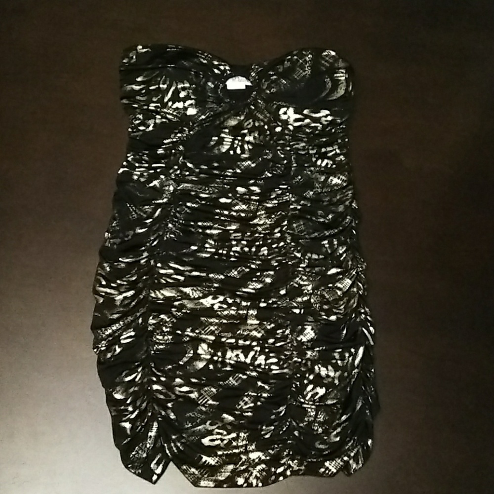 Lipstick Black/Gold Bodycon Dress